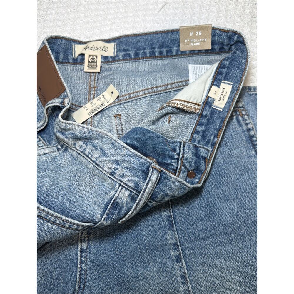 Madewell Womens 28 11" High Rise Flare Annapolis Seamed Jeans 28x32 - Picture 3 of 9